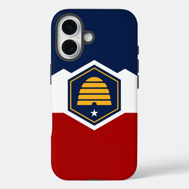 Apple iPhone 16 Case, Utah State flag Case-Mate iPhone Case (Back)