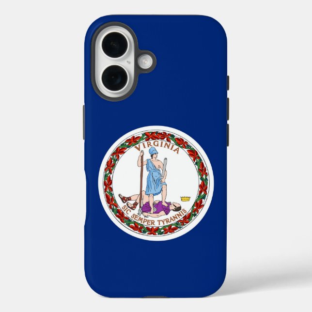 Apple iPhone 16 Case, Virginia State flag Case-Mate iPhone Case (Back)