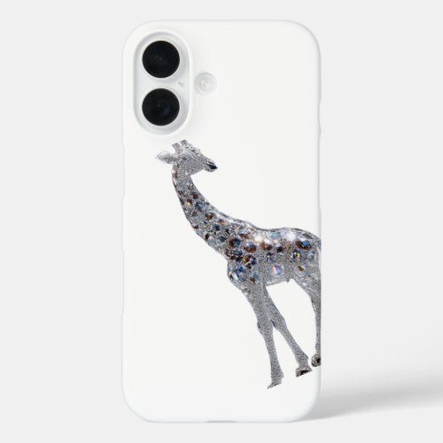Apple iPhone 16 Crystal Giraffe Art Design Case