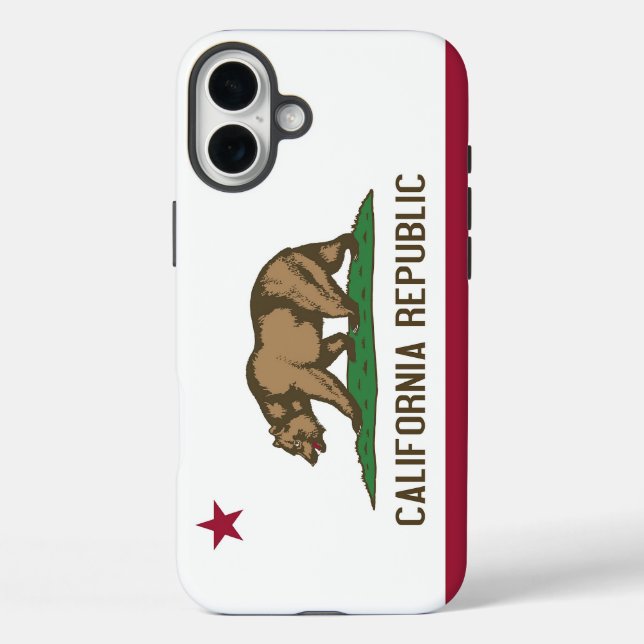 Apple iPhone 16 Plus Case-Mate, California flag Case-Mate iPhone Case (Back)