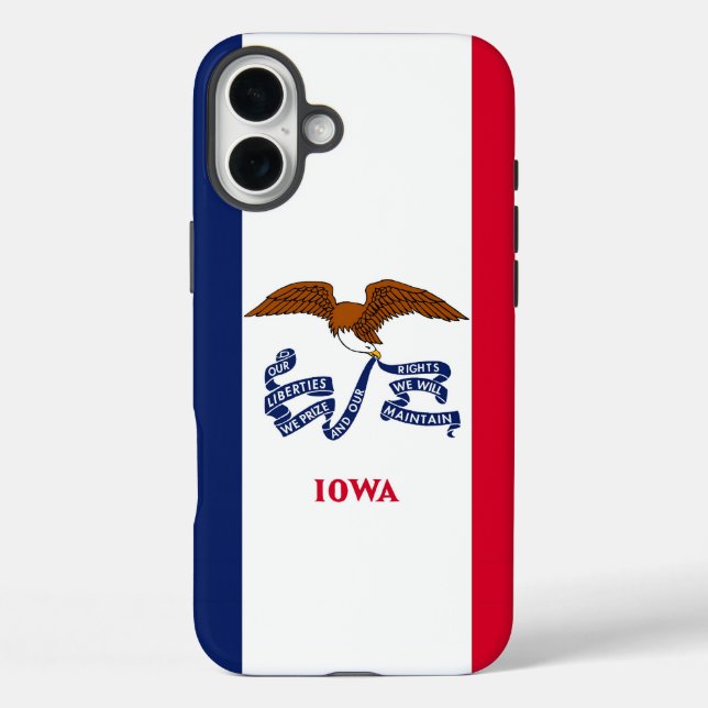 Apple iPhone 16 Plus Case-Mate Iowa flag Case-Mate iPhone Case (Back)