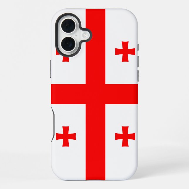 Apple iPhone 16 Plus Mate, Georgia flag Case (Back)