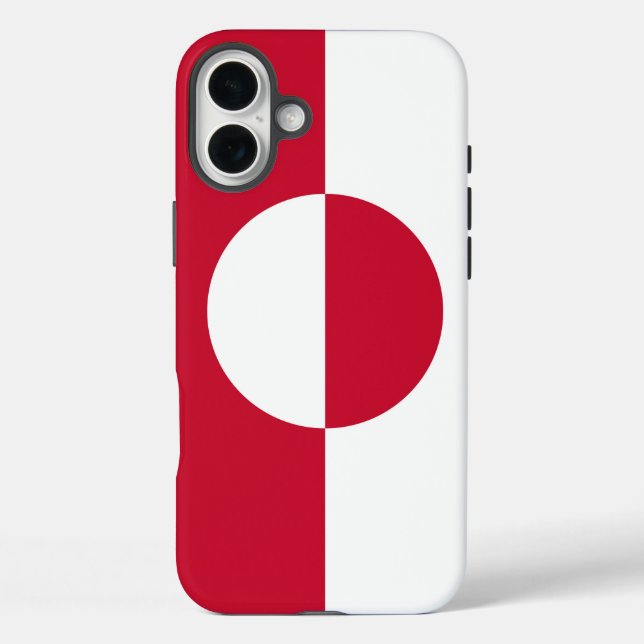 Apple iPhone 16 Plus Mate, Greenland flag Case-Mate iPhone Case (Back)