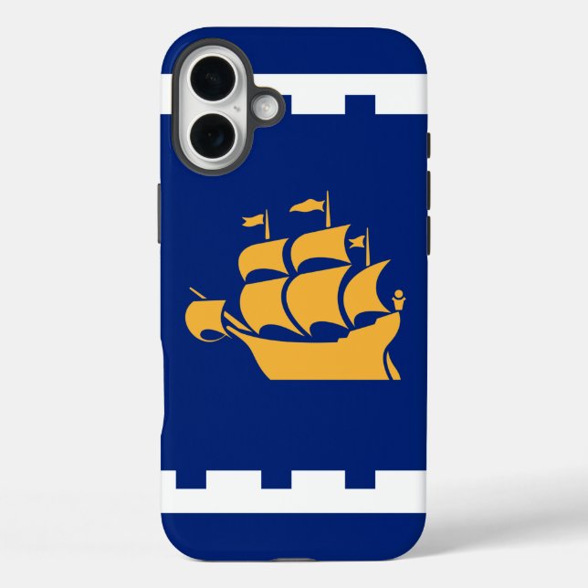 Apple iPhone 16 Plus Mate, Quebec City flag Case-Mate iPhone Case (Back)