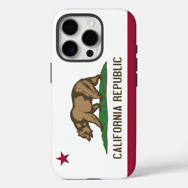 Apple iPhone 16 Pro Case-Mate, California flag Case-Mate iPhone Case (Back)