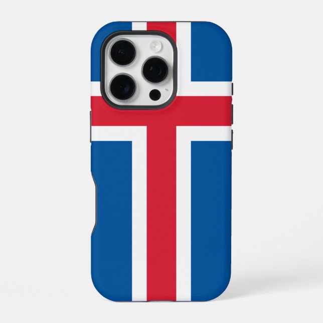 Apple iPhone 16 Pro Case-Mate, Iceland flag Case (Back)