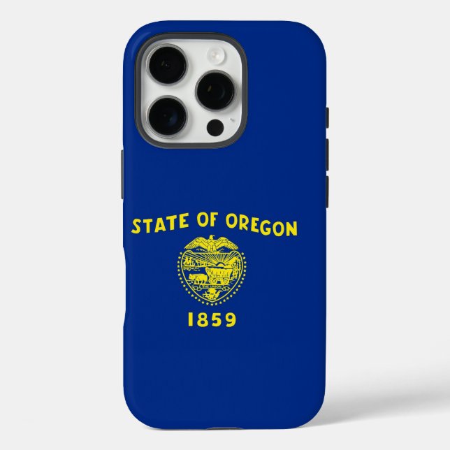 Apple iPhone 16 Pro Case-Mate, Oregon State flag Case-Mate iPhone Case (Back)