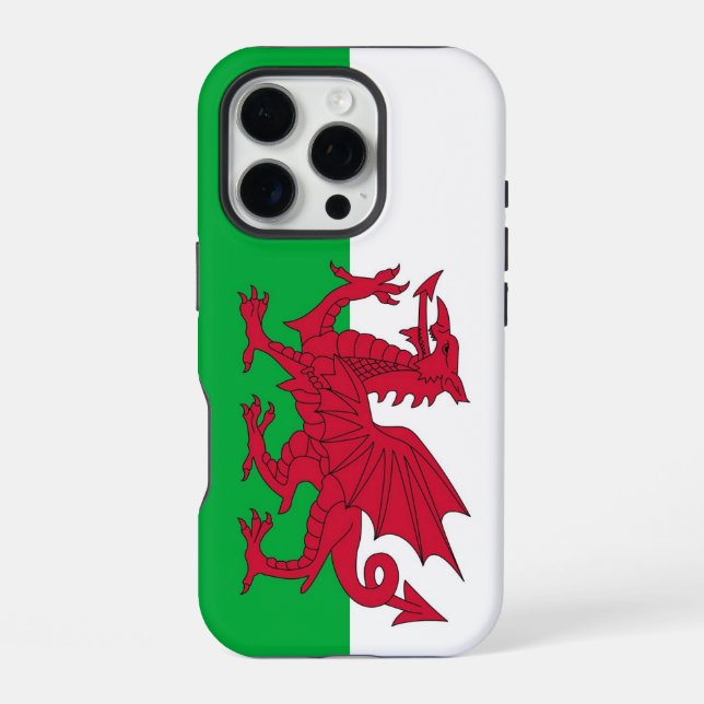 Apple iPhone 16 Pro Case-Mate, Wales Flag Case (Back)