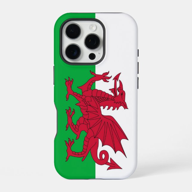 Apple iPhone 16 Pro Case-Mate, Wales flag Case (Back)