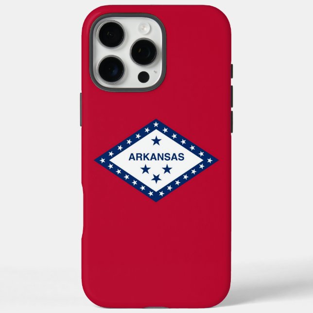 Apple iPhone 16 Pro Max Case, Arkansas flag Case-Mate iPhone Case (Back)