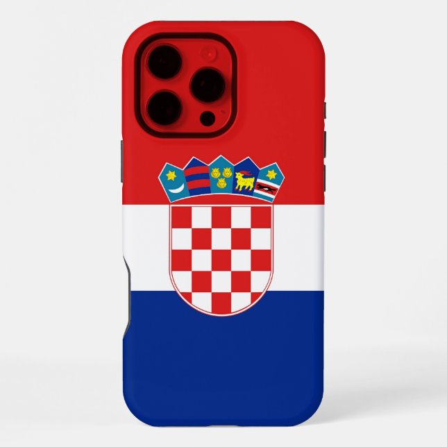 Apple iPhone 16 Pro Max Case, Croatia flag Case (Back)