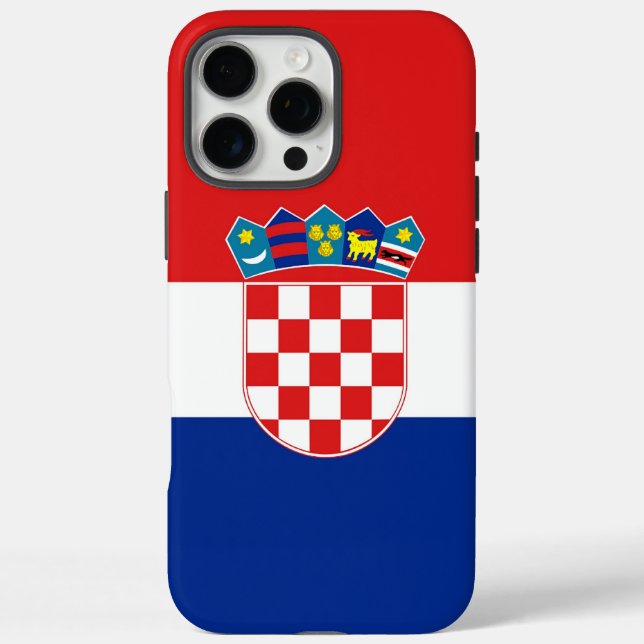 Apple iPhone 16 Pro Max Case, Croatia flag Case-Mate iPhone Case (Back)