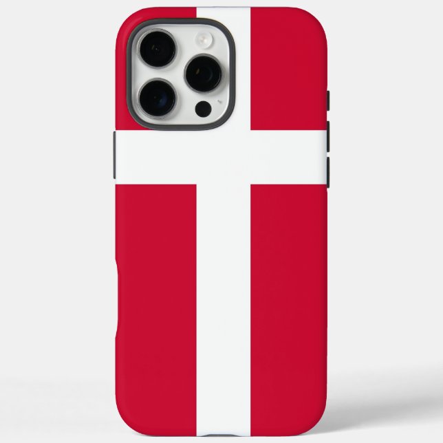 Apple iPhone 16 Pro Max Case, Denmark flag Case-Mate iPhone Case (Back)