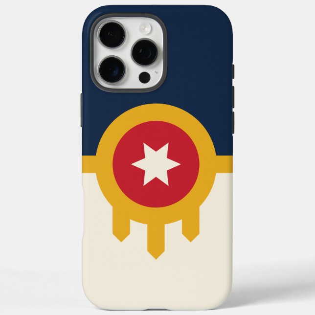 Apple iPhone 16 Pro Max Case, Tulsa City flag Case-Mate iPhone Case (Back)