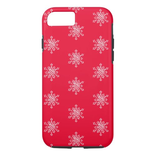 Apple iPhone 87 Tough White Snowflakes iPhone 87 Case