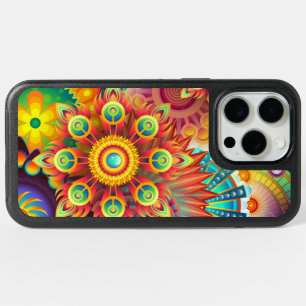 Apple iPhone Case, Whimsical Geometric Design.  15 Pro Max Case