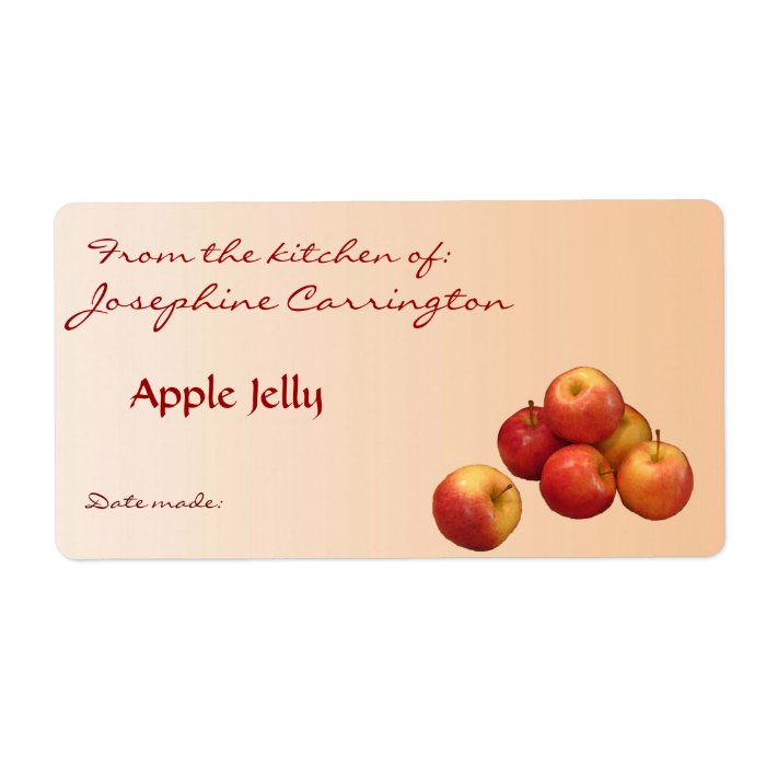 Apple Jelly Canning Labels