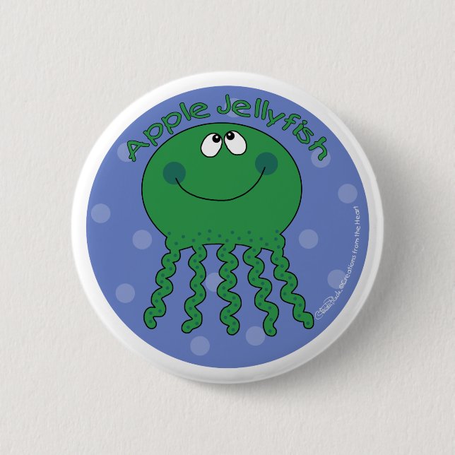 Apple Jellyfish Button (Front)