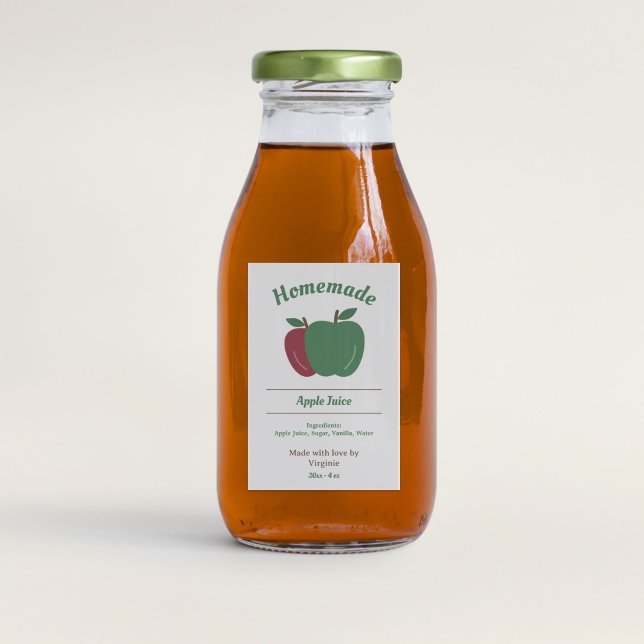 Apple Juice Bottle Label Sticker (Apple Juice Bottle Label Sticker)