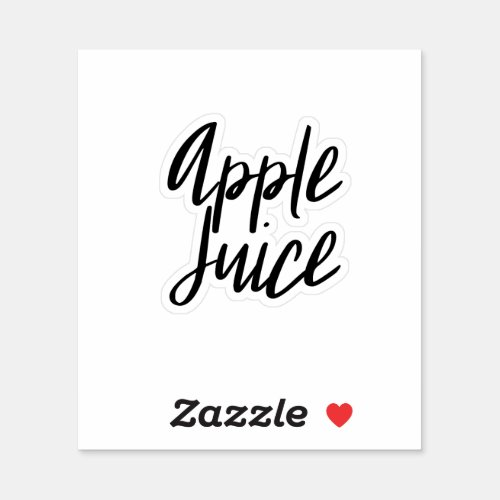 Apple Juice Storage Sticker