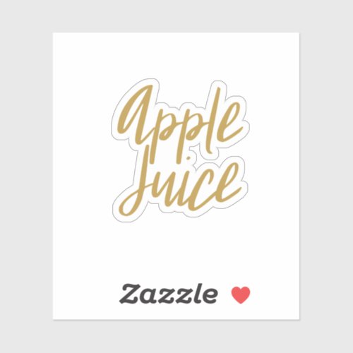 Apple Juice Storage Sticker