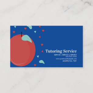 Apple Kids Tutoring Educational  Business Card