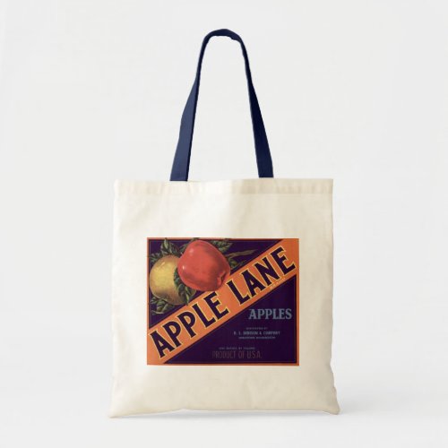 Apple Lane Brand Crate Label Tote Bag