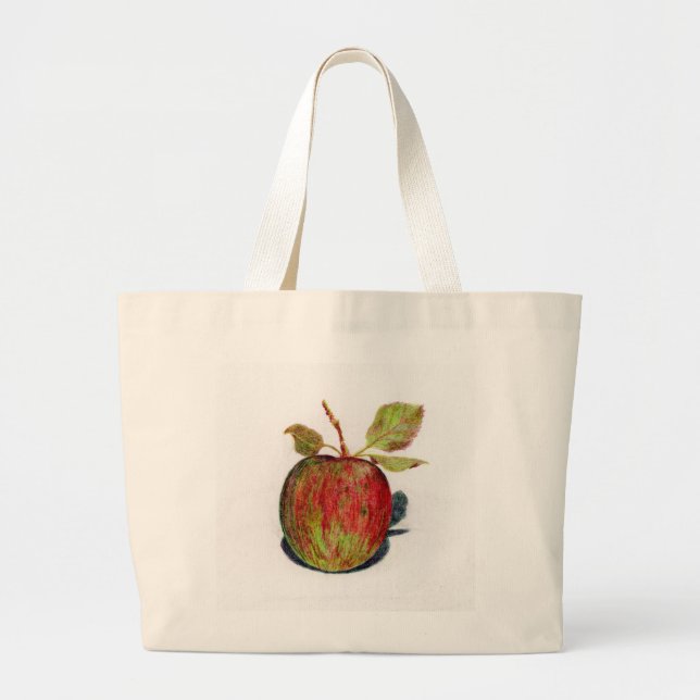 Apple Large Tote Bag (Front)