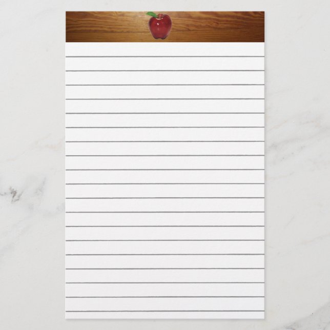 Apple Lined Stationery (Front)