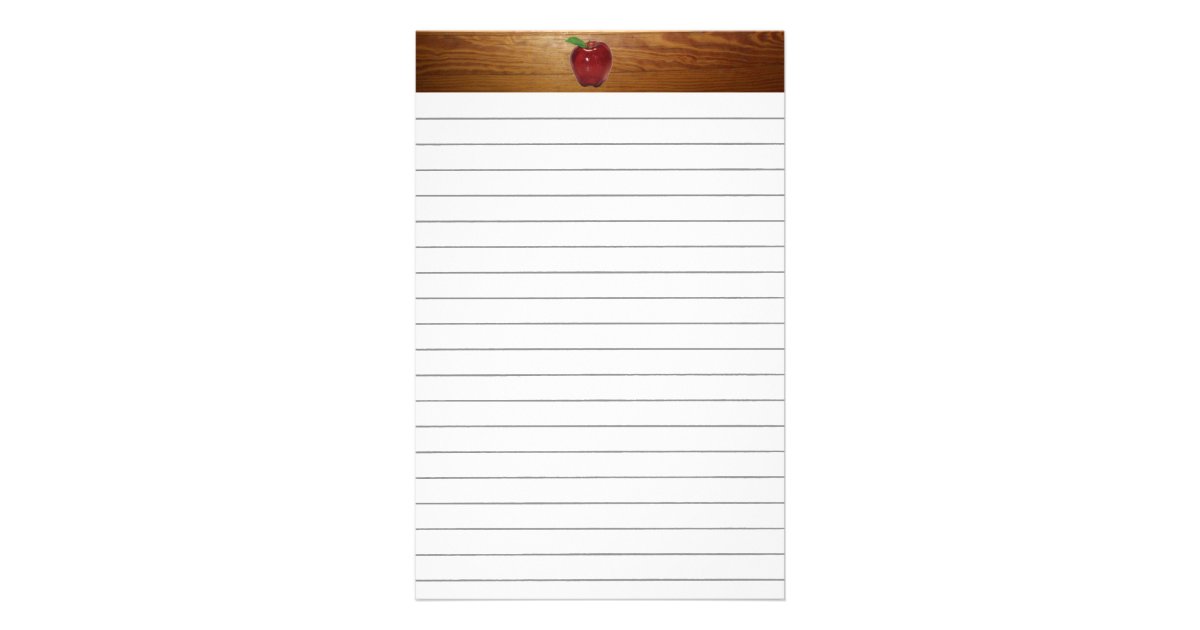 Apple Lined Stationery