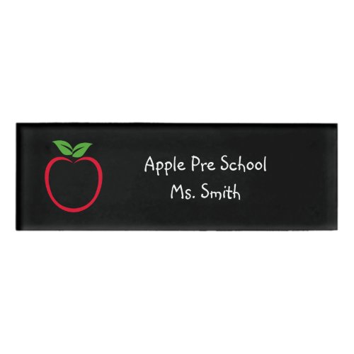 Apple Logo Template Teacher Name Tags