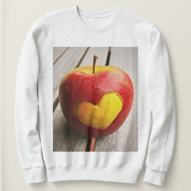 "Apple Love" Cute Photo. Buy Now Sweatshirt (Design Front)