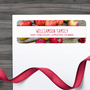 Apple Lovers Family Address Label by FamilyTreed at Zazzle