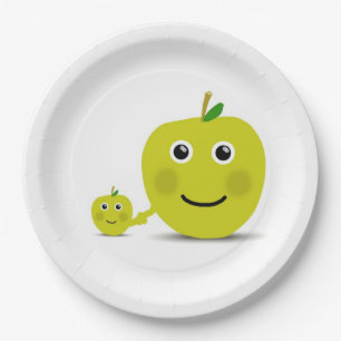Apple melamine + sign paper plates