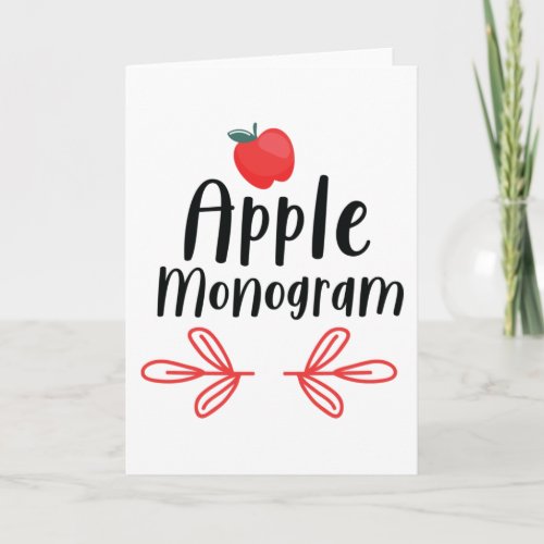 Apple Monogram Card