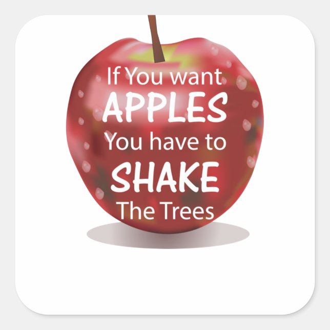 Apple Motivational Quote Sticker (Front)
