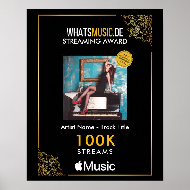Apple Music Streaming Award Poster (Front)