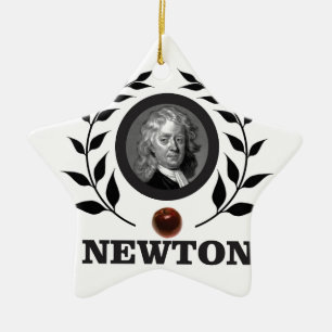 apple newton art ceramic ornament