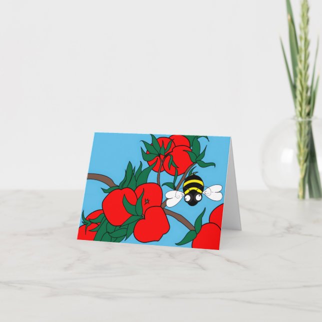 Apple Note Card (Blank Inside) (Front)