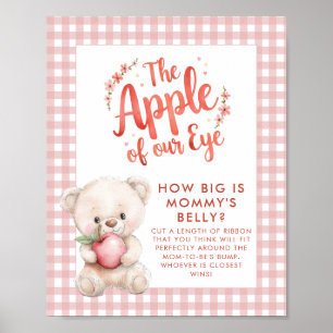 Apple of Eye How Big Moms Belly Game Baby Shower Poster