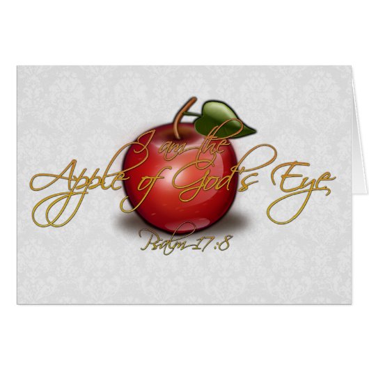 Apple of God's Eye, Christian Cards (Front Horizontal)