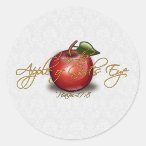 Apple of Gods Eye Christian Classic Round Sticker