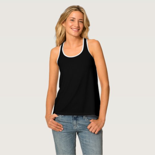 Apple Of Gods Eye Image On The Upper Back Black  Tank Top