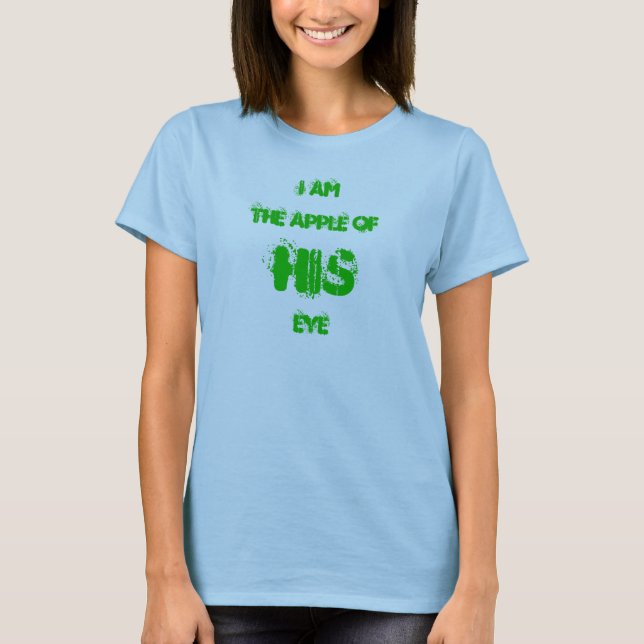 Apple of HIS eye Ladies Ringer T-shirt (Front)