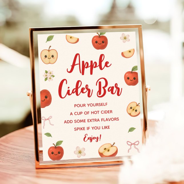 Apple of My Eye Baby Shower Apple Cider Bar Poster (Creator Uploaded)