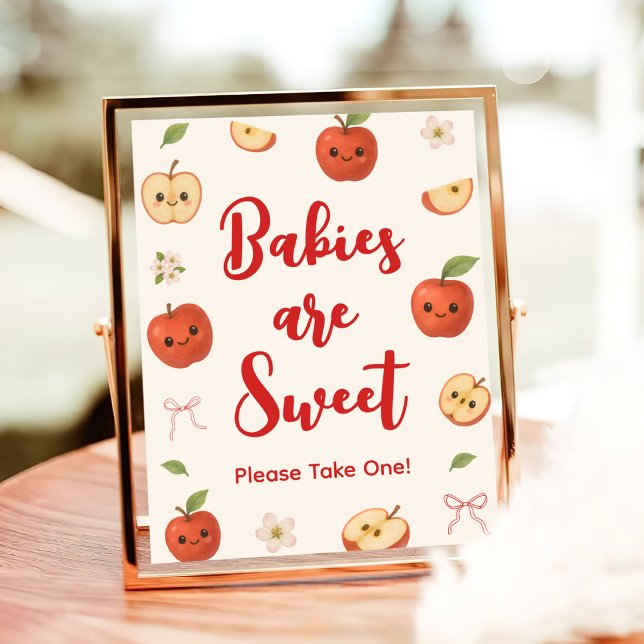 Apple of My Eye Baby Shower Babies are Sweet Favor Poster (Creator Uploaded)