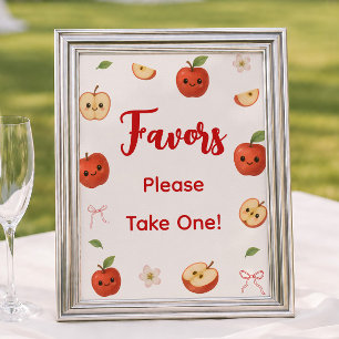Apple of My Eye Baby Shower Favor Poster