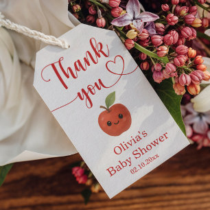 Apple of My Eye Baby Shower Thank You Favor Gift Tags