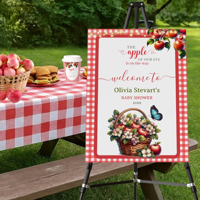 Apple of my eye baby shower Welcome Foam Board (Creator Uploaded)