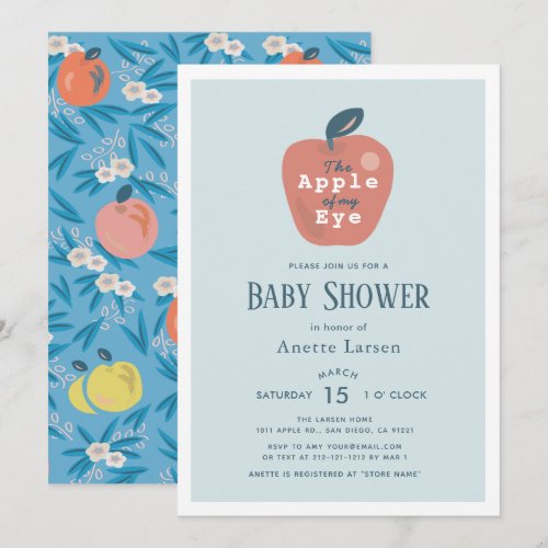 Apple of my Eye Blue Boy Baby Shower